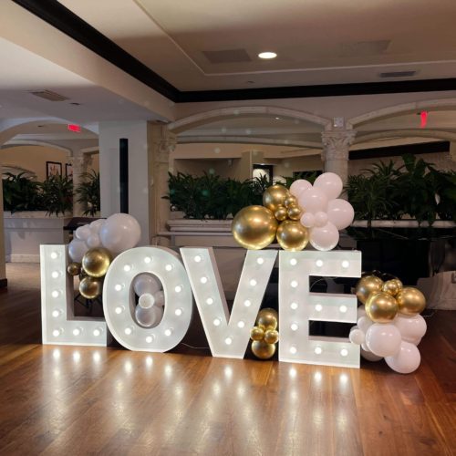 Light up letters LOVE