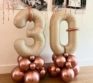 Number Balloon with a Balloon Base